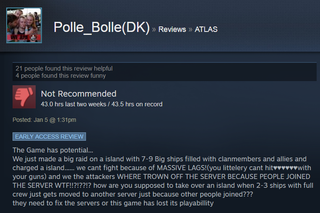 Illustration for article titled Atlas, As Told By Steam Reviews